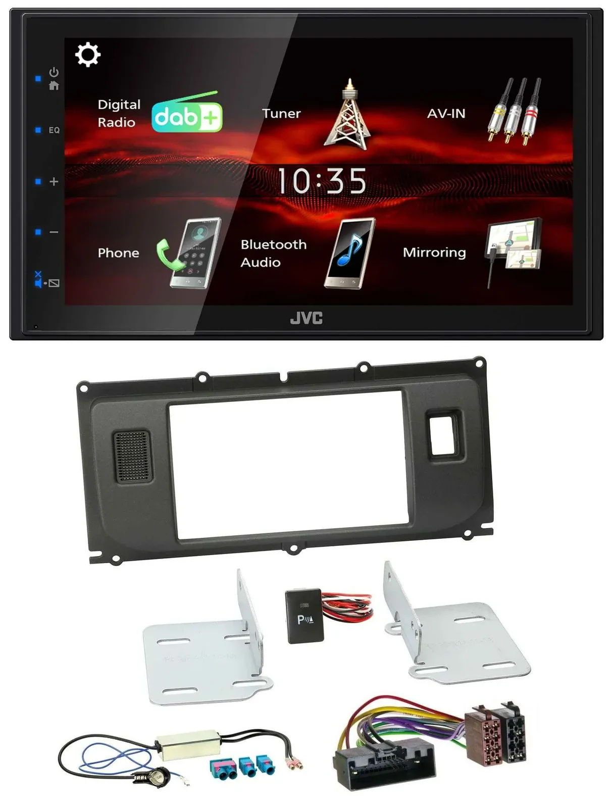 JVC USB Bluetooth MP3 DAB 2DIN Autoradio für Land Rover Evoque ab 2011