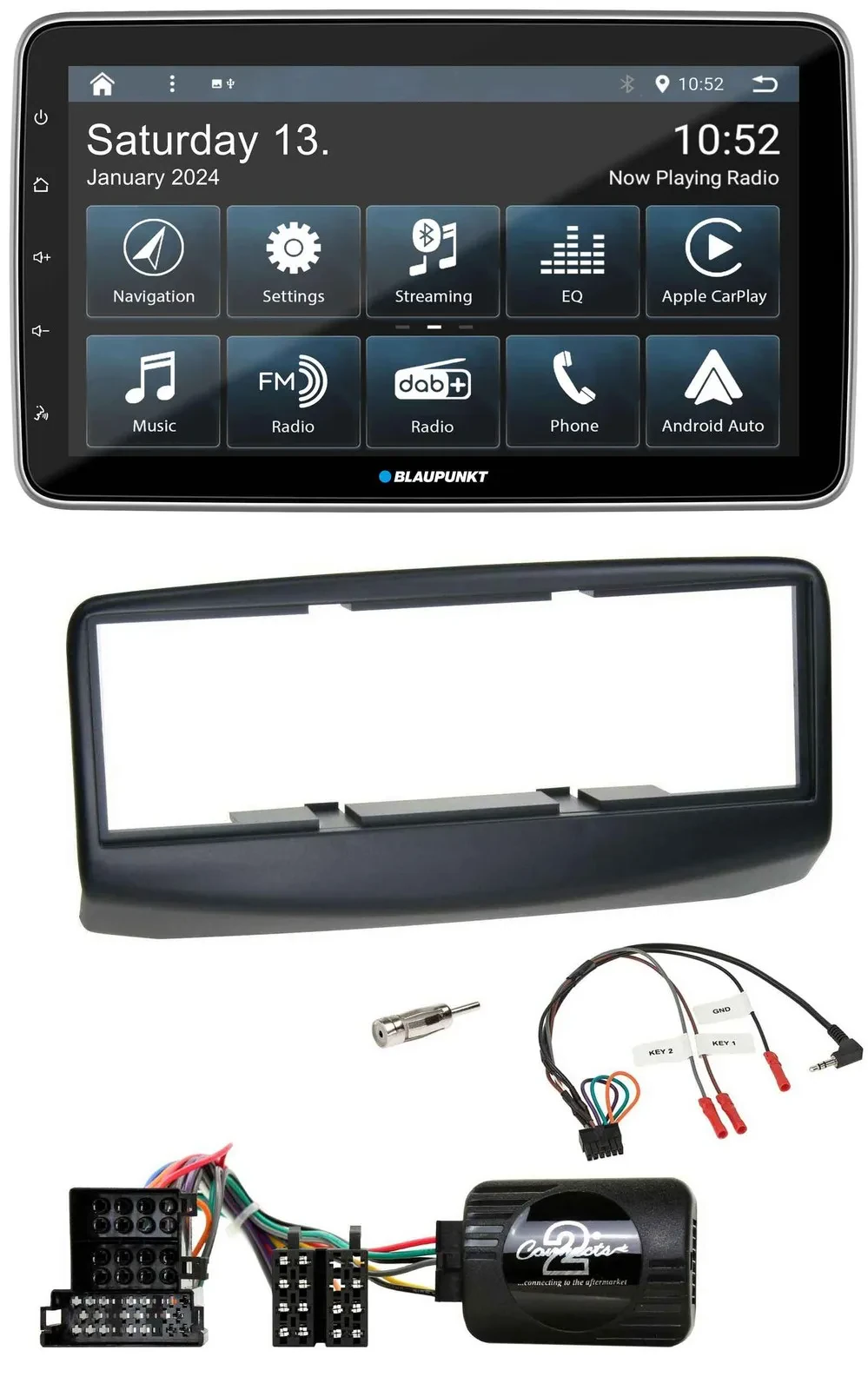 Blaupunkt USB DAB SD Lenkrad Bluetooth Autoradio für Fiat Multipla 2006-2010