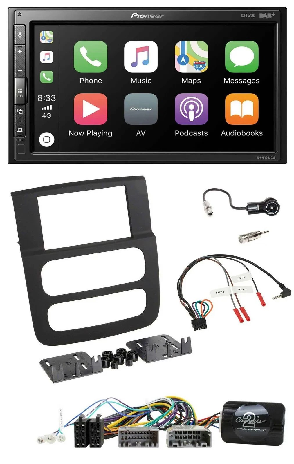 Pioneer USB Lenkrad DAB 2DIN Bluetooth Autoradio für Dodge RAM 2002-2006