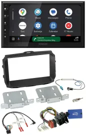 Kenwood DAB Bluetooth USB Lenkrad 2DIN Autoradio für Alfa Romeo Giulietta 2013-2