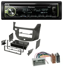 Автомагнитола для Honda Jazz (с 2009) Pioneer DAB CD USB AUX тёмно-серый