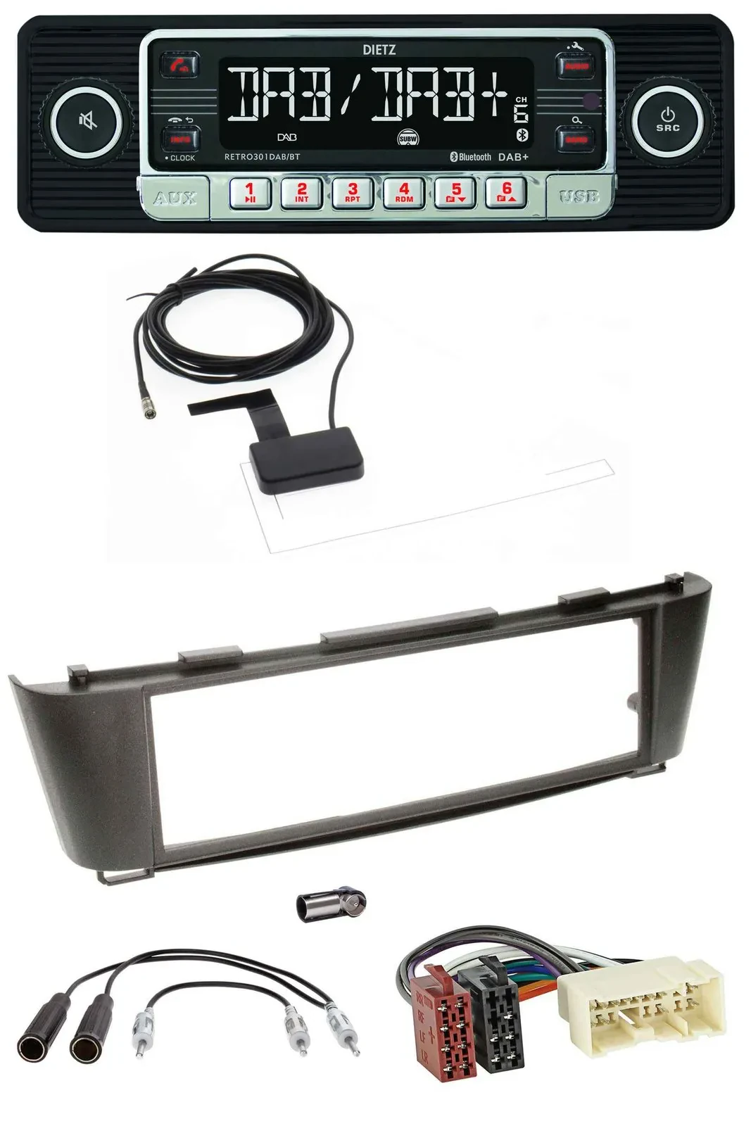 Dietz DAB Bluetooth USB MP3 Autoradio für Nissan Almera (ab 2003)