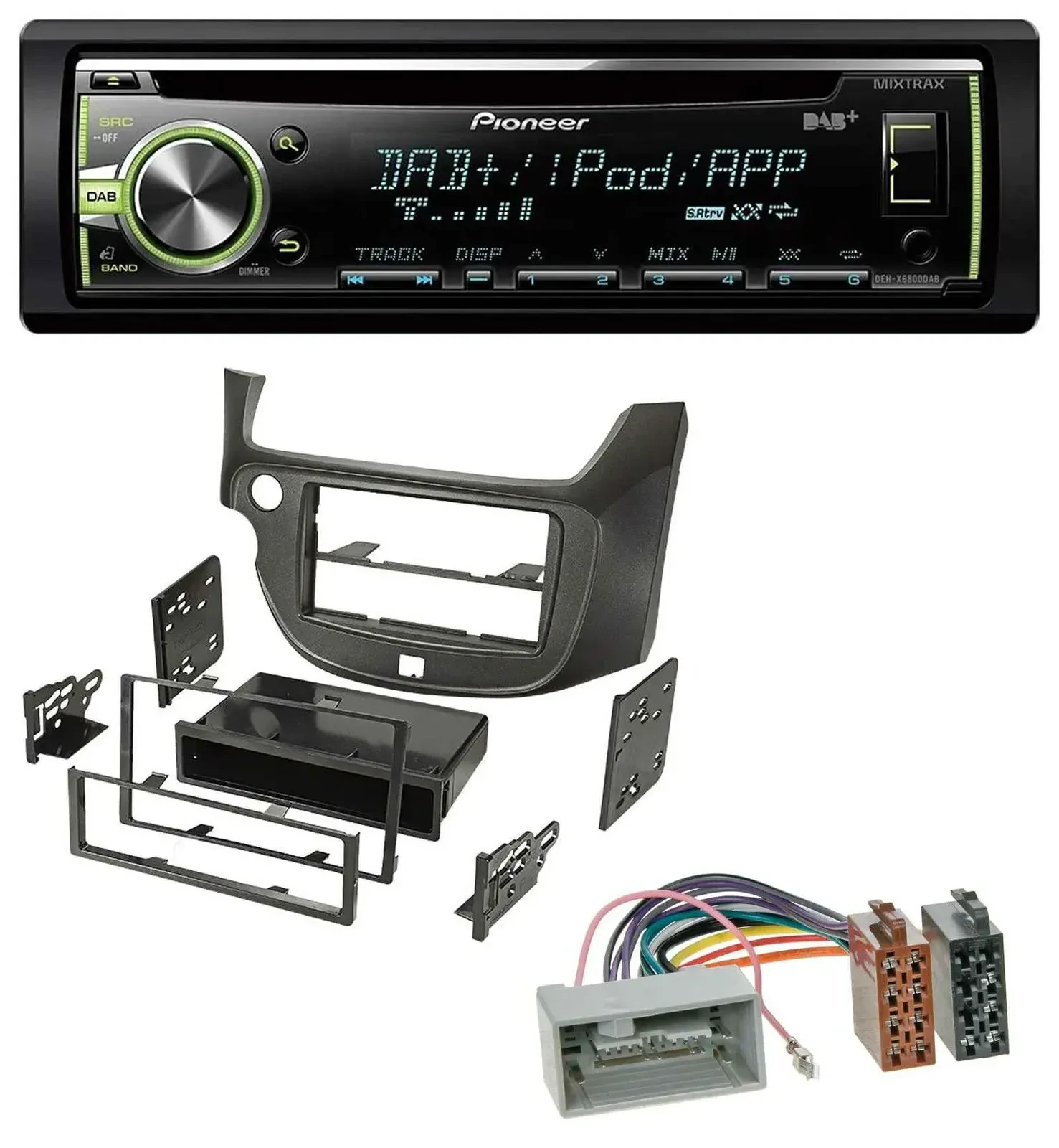 Автомагнитола для Honda Jazz (с 2009) Pioneer DAB CD USB AUX тёмно-серый