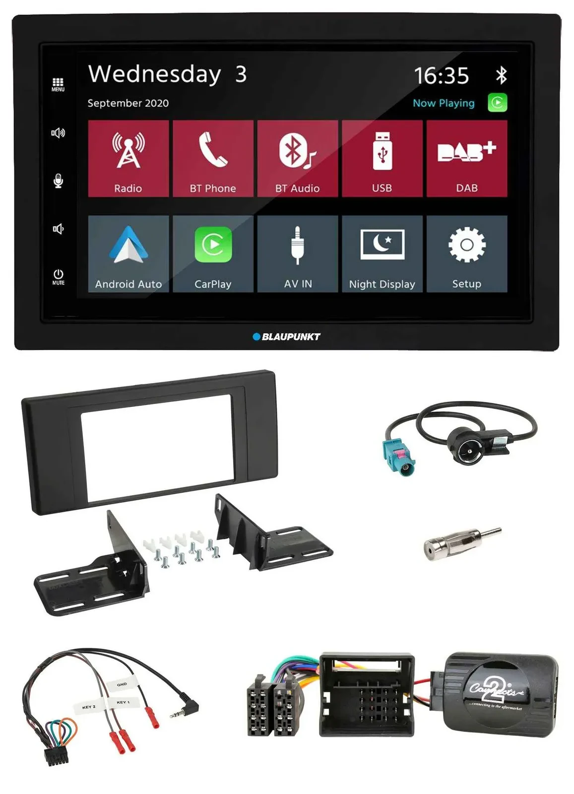 Blaupunkt 2DIN Lenkrad USB Bluetooth DAB Autoradio für BMW X5 E53 2000-2006