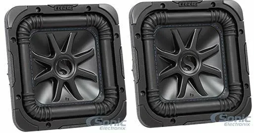 2) Kicker 44L7S82 8" 450W RMS Solo-Baric L7 Series Dual 2 ohm Car Subwoofer