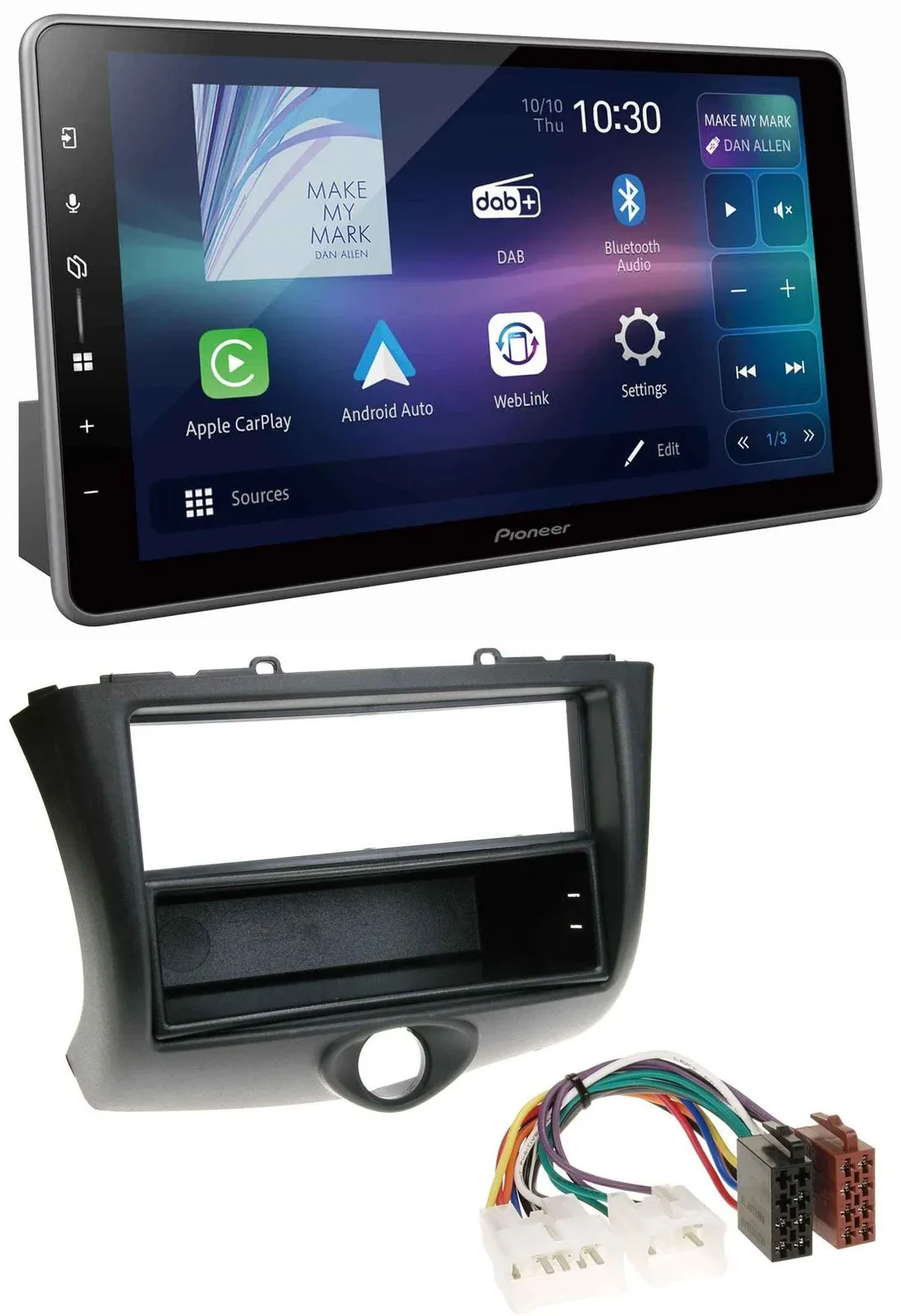 Автомагнитола Pioneer Bluetooth USB DAB MP3 для Toyota Yaris (2003–2006)