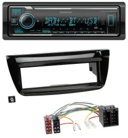 Kenwood Bluetooth MP3 DAB USB Autoradio für Opel Combo ab 11 Fiat Doblo 12-15