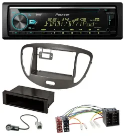 Pioneer DAB MP3 CD USB Bluetooth Autoradio für Hyundai i10 2008-2013 dunkelsilbe