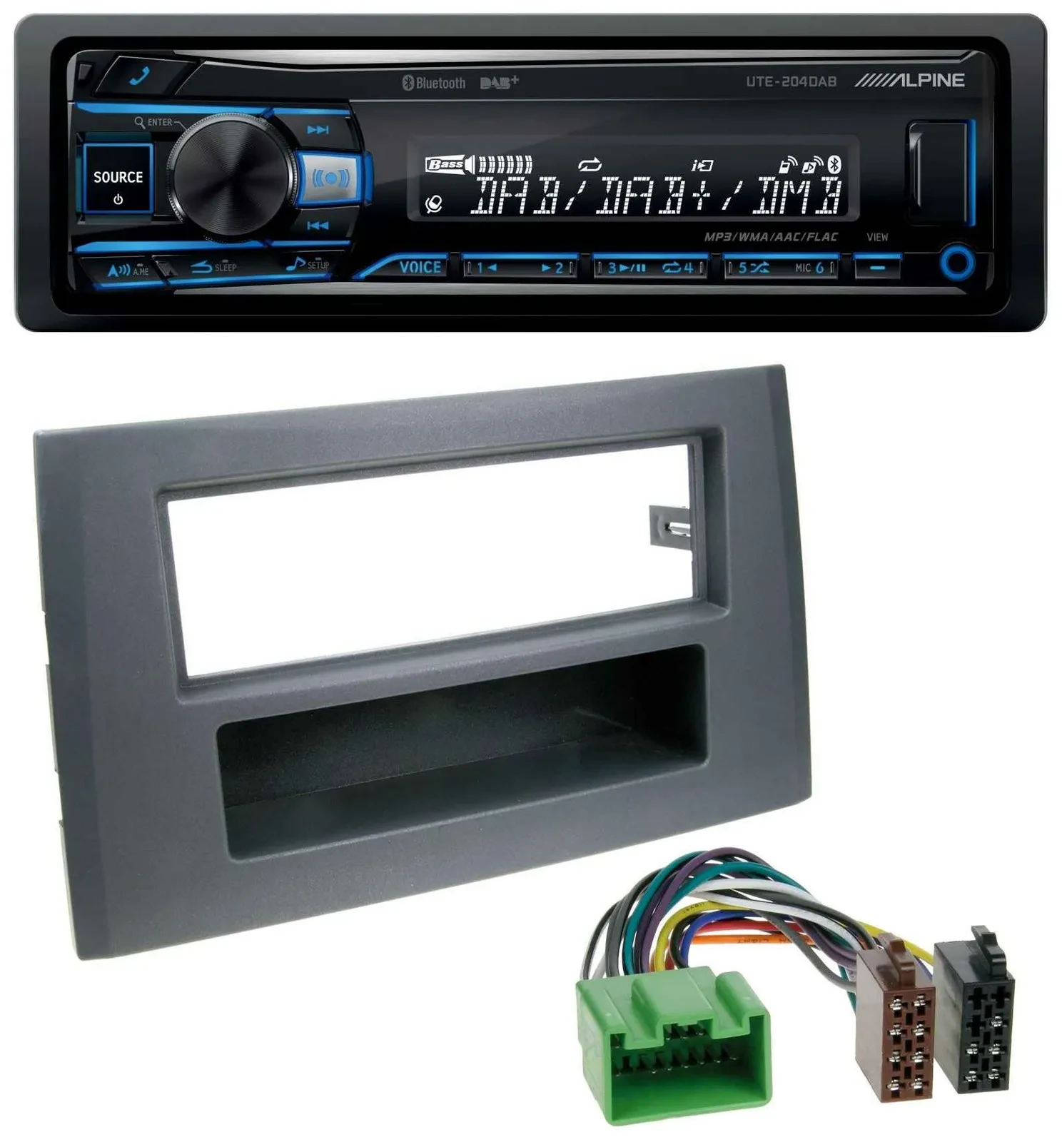Alpine USB Bluetooth DAB MP3 Autoradio für Volvo XC90 (16 Pin, 2002-2014)