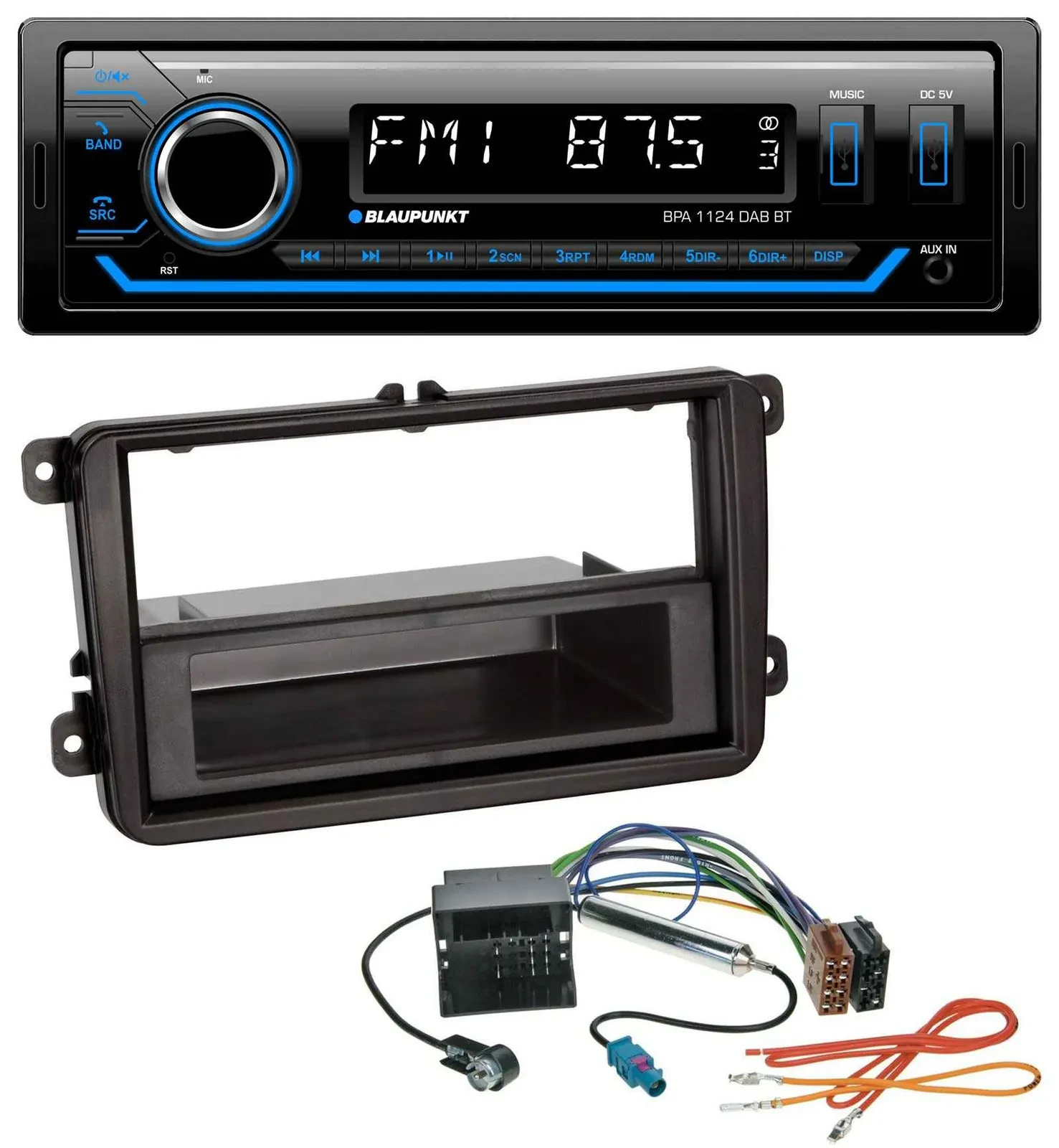Blaupunkt Bluetooth USB DAB MP3 Autoradio für Seat Alhambra ab 10 Leon 09-12 Tol
