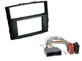 Einbauset Doppel DIN Autoradio für Mitsubishi Pajero 2006-2014 17 Pin Hondasteck