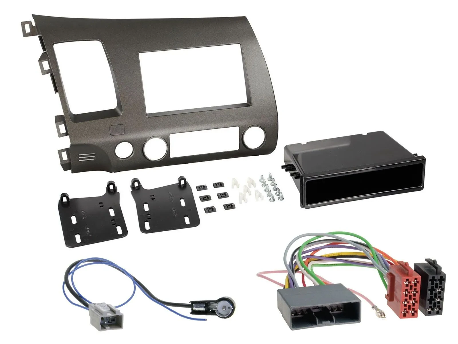 Radioeinbauset Doppel DIN Autoradio für Honda Civic Hybrid FD3 06-10 anthrazit