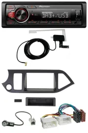 Автомагнитола Pioneer 1-DIN MP3 DAB USB AUX для Kia Picanto (с 2011), Start-Stop