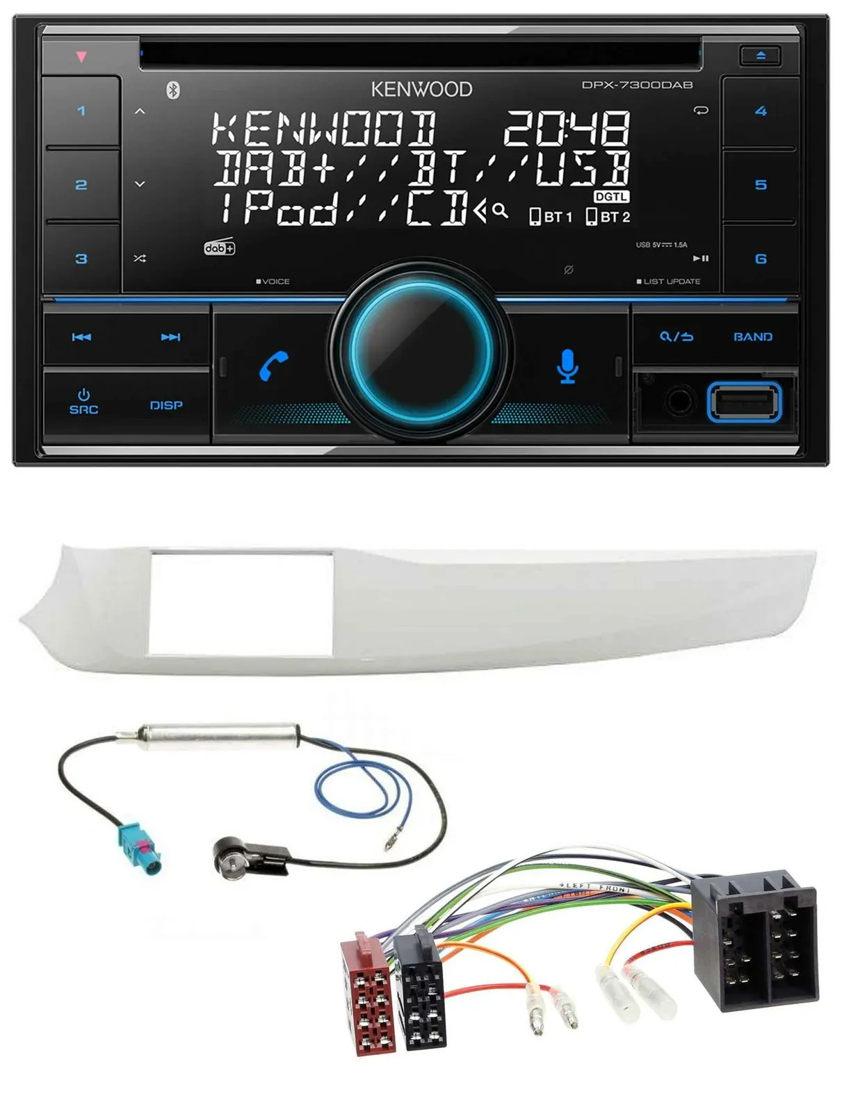 Kenwood CD 2DIN DAB USB MP3 Bluetooth Autoradio für Alfa Romeo Giulietta 2010-20