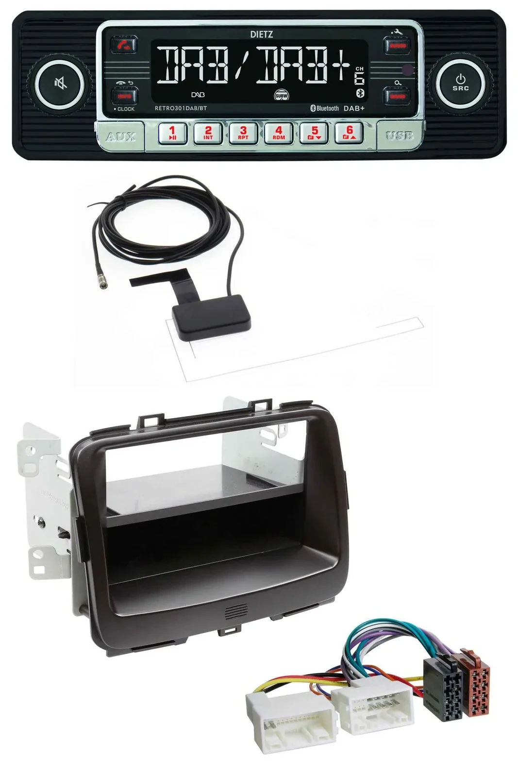 Dietz DAB Bluetooth USB MP3 Autoradio für Kia Carens 4 (RP, ab 2013)