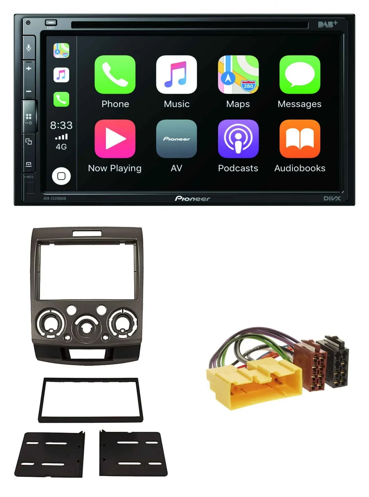 Pioneer DVD 2DIN MP3 DAB Bluetooth USB Autoradio für Ford Ranger Mazda BT50 ab 0