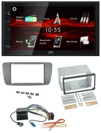 JVC USB Bluetooth MP3 DAB 2DIN Autoradio für Seat Ibiza ab 08 conemaragrau