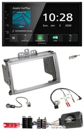 Kenwood Bluetooth Lenkrad DAB USB 2DIN Autoradio für Hyundai i20 2009-2012 silbe