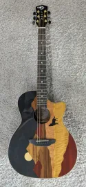 Luna Guitars Vista Wolf Koa Body Acoustic Electric Guitar w/Case