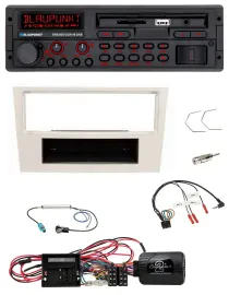 Blaupunkt SD Lenkrad USB Bluetooth DAB Autoradio für Opel Corsa D perl-weiss 09-