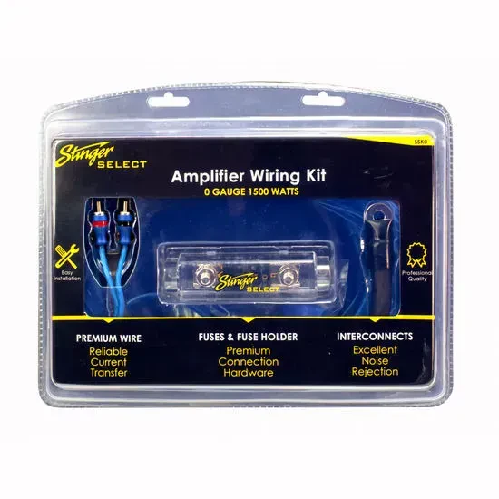 Комплект проводки для автоусилителя Stinger SSK0 1/0 AWG (набор)