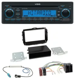 VDO AUX MP3 1DIN CD USB Autoradio für Alfa Giulietta ab 2013 ISO piano-schwarz