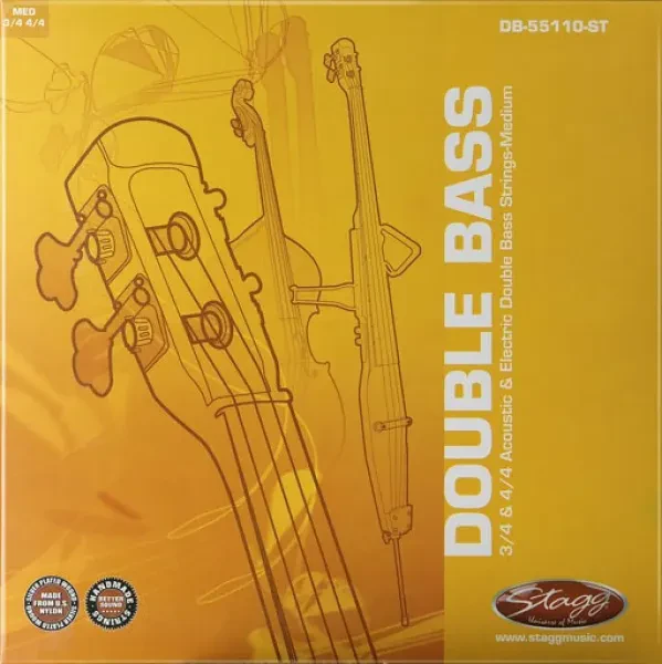 Stagg Medium Gauge Strings for 3/4 and 4/4 Upright Double Bass #DB-55110-ST