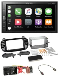 Автомагнитола Pioneer 2DIN USB MP3 DAB Bluetooth для Fiat 500 (с 2012), черная