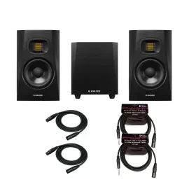 Adam Audio T10S 10 In Powered Subwoofer with ADAM Audio Subwoofer and Cables