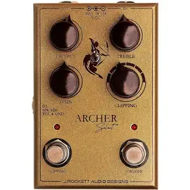 Педаль эффектов для электрогитары Rockett Pedals Archer Select Boost/Overdrive Effects Pedal Gold