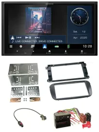 Kenwood Bluetooth 2DIN USB DAB MP3 Autoradio für Ford S-Max Mondeo ab 2007 Profi