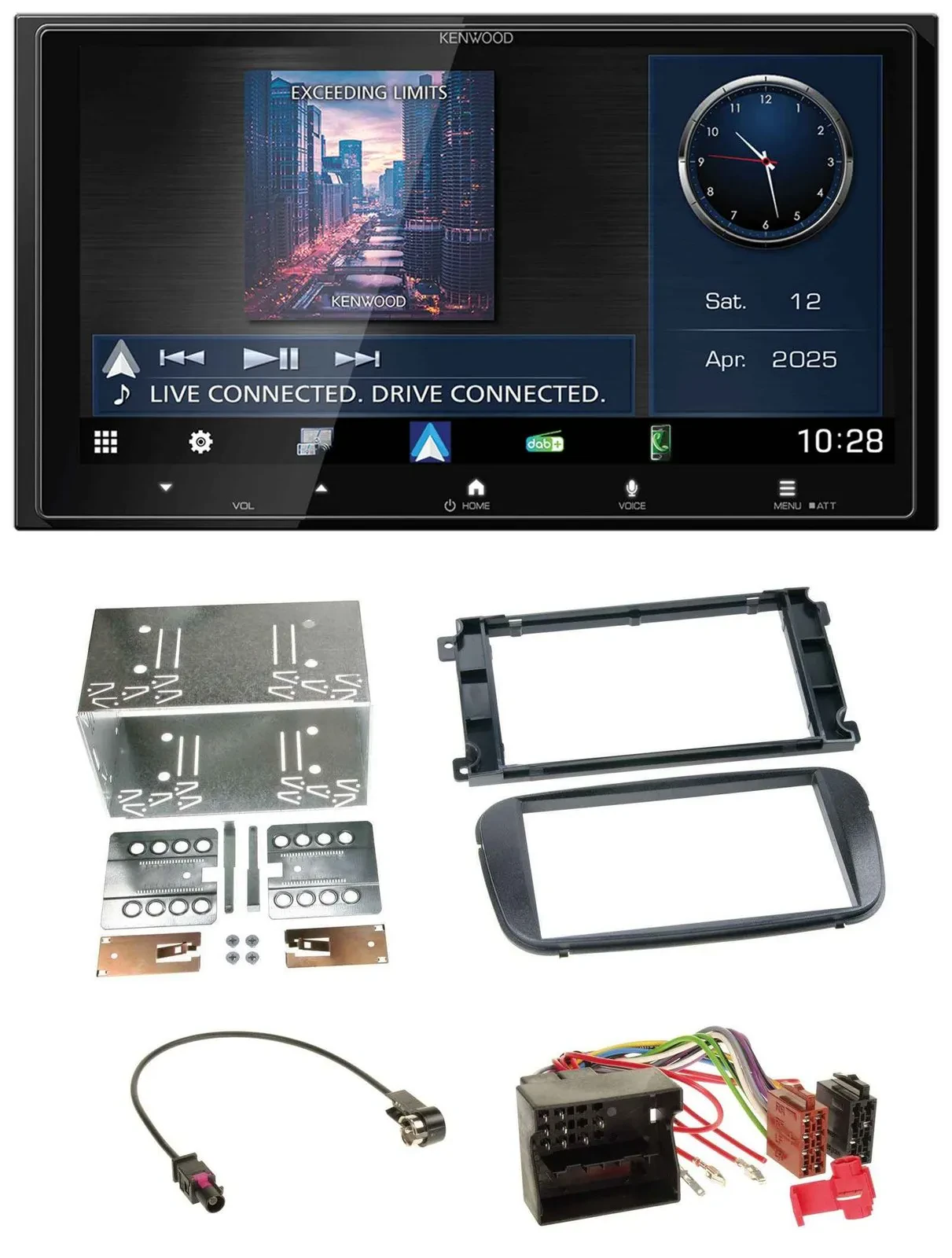 Kenwood Bluetooth 2DIN USB DAB MP3 Autoradio für Ford S-Max Mondeo ab 2007 Profi