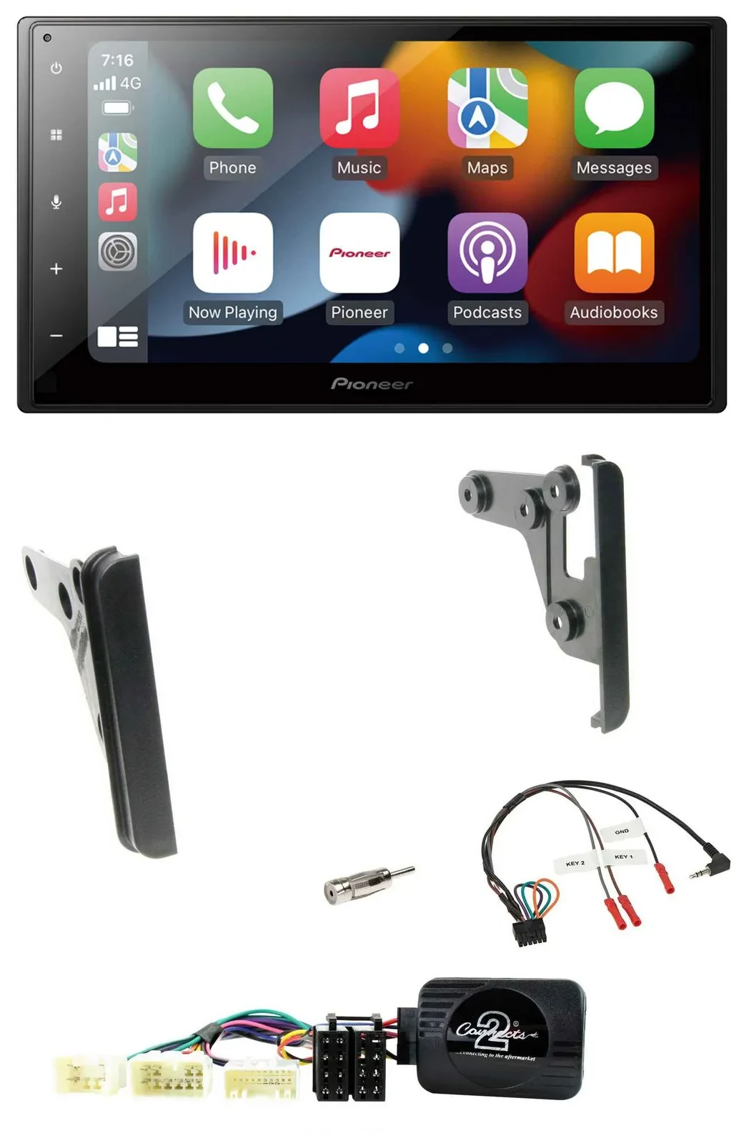 Автомагнитола Pioneer 2DIN DAB Bluetooth USB для Toyota FJ (с 2007)