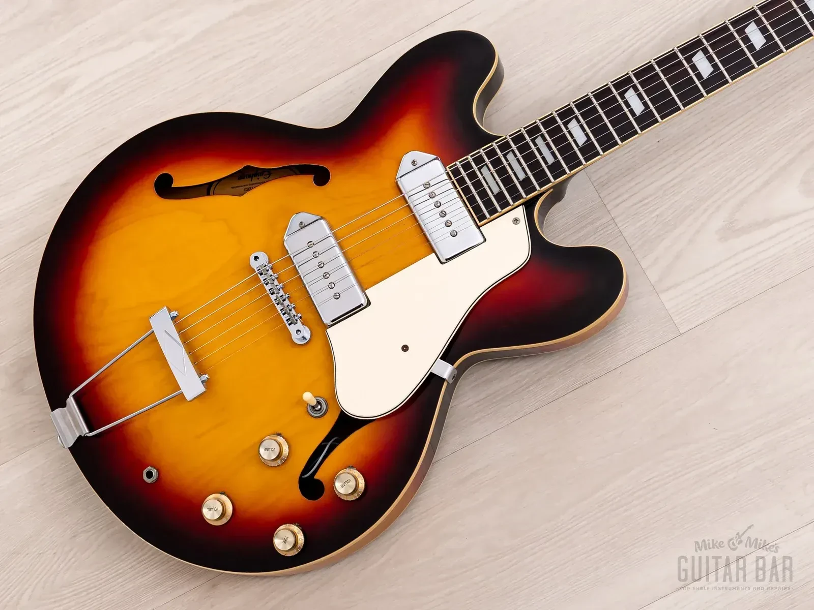 2001 Epiphone Casino Sunburst w/ 1 11/16" Nut & Case, Peerless