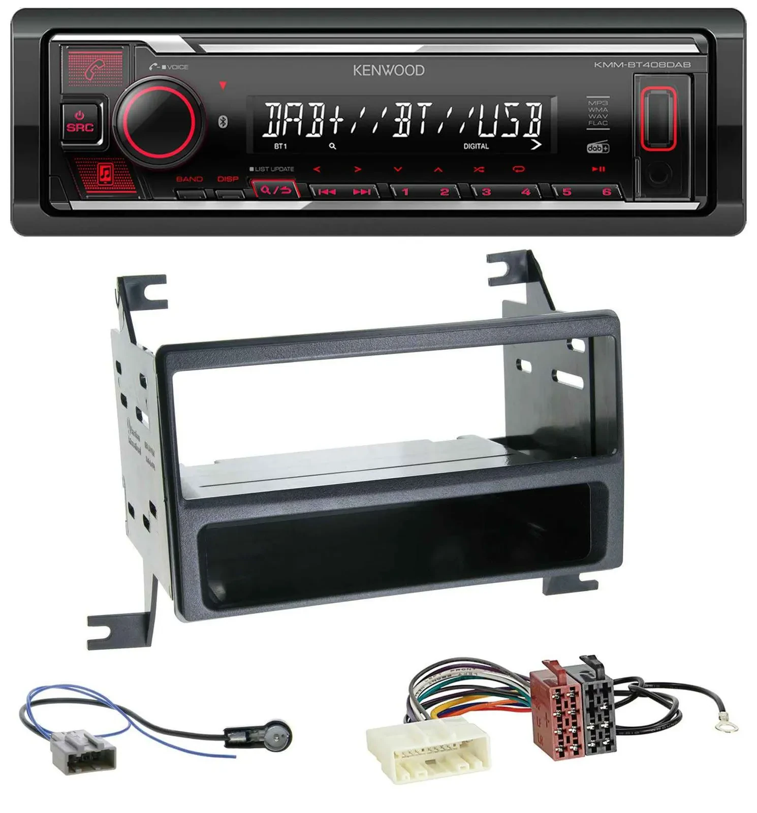 Автомагнитола для Nissan Juke (J15, 2010–2014) Kenwood MP3, Bluetooth, USB, DAB