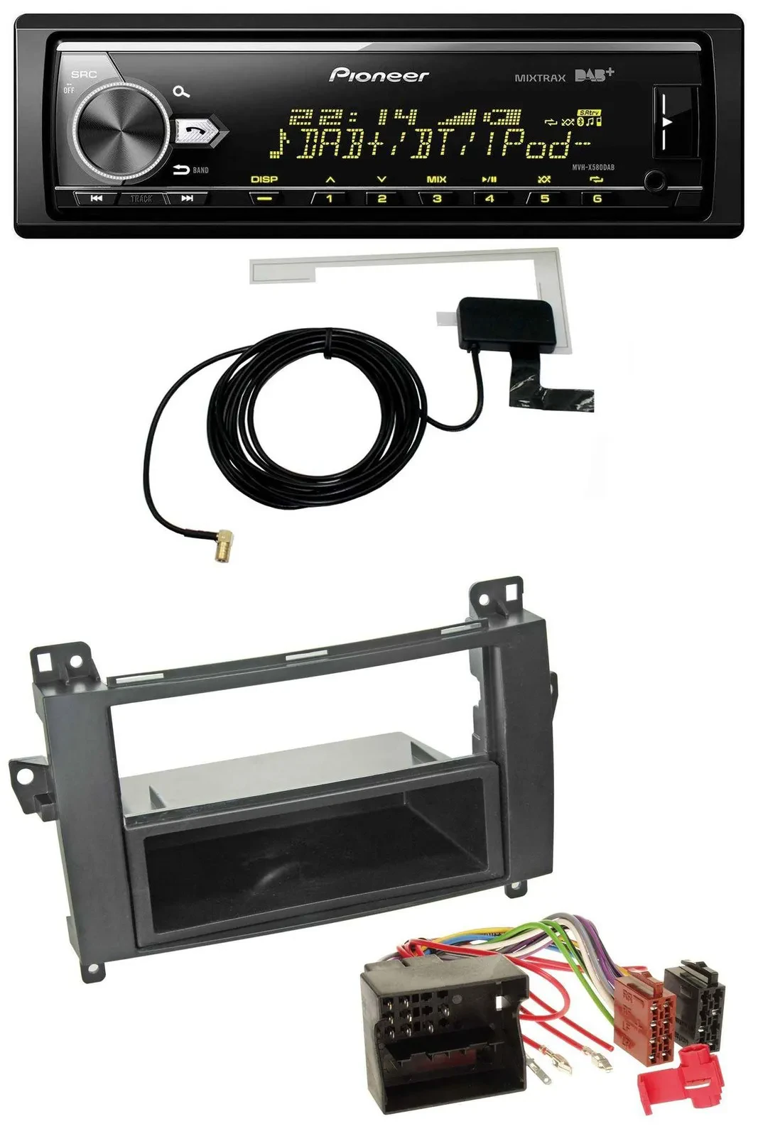 Pioneer Bluetooth DAB USB MP3 Autoradio für Mercedes B-Klasse (T245, 05-11)