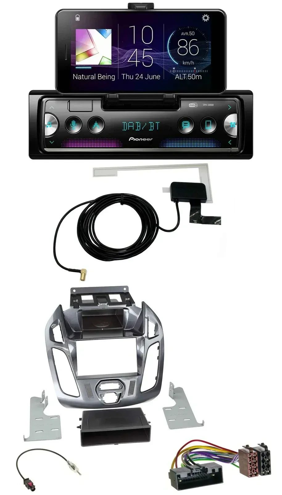 Автомагнитола для Ford Connect/Transit (2012–2018) Pioneer DAB, Bluetooth, MP3, USB, без дисплея