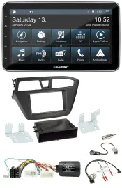 Blaupunkt USB DAB SD Lenkrad Bluetooth Autoradio für Hyundai i20 (ab 2015)