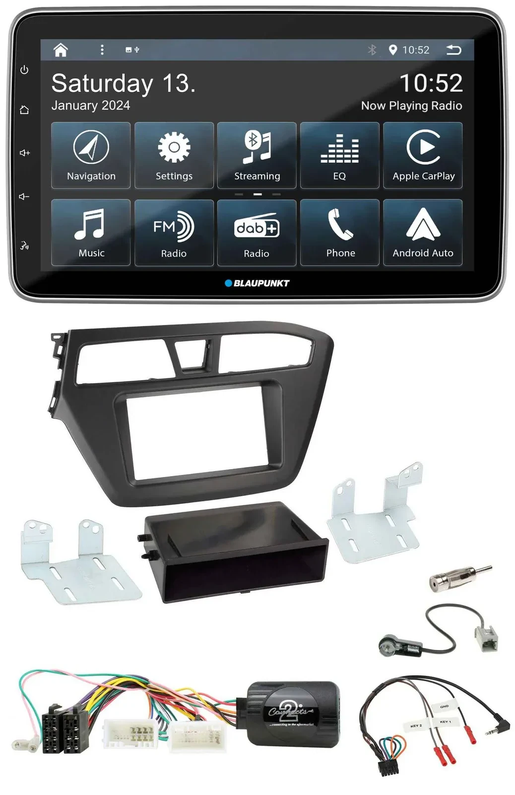 Blaupunkt USB DAB SD Lenkrad Bluetooth Autoradio für Hyundai i20 (ab 2015)