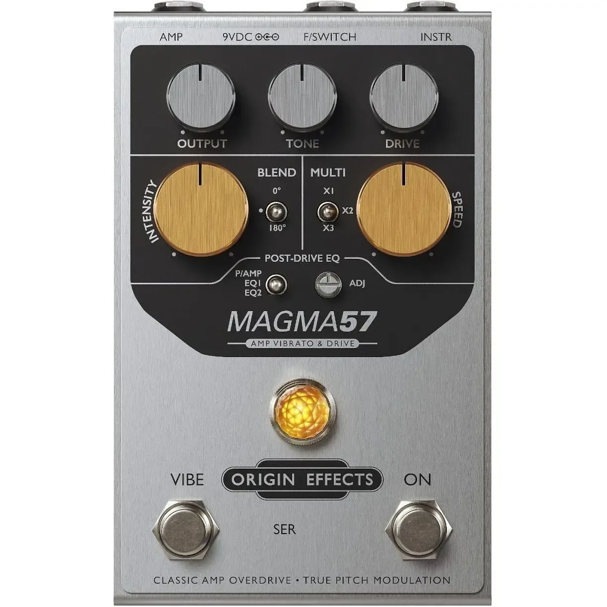 Педаль эффектов для электрогитары Origin Effects MAGMA57 Amp Vibrato & Drive Effects Pedal
