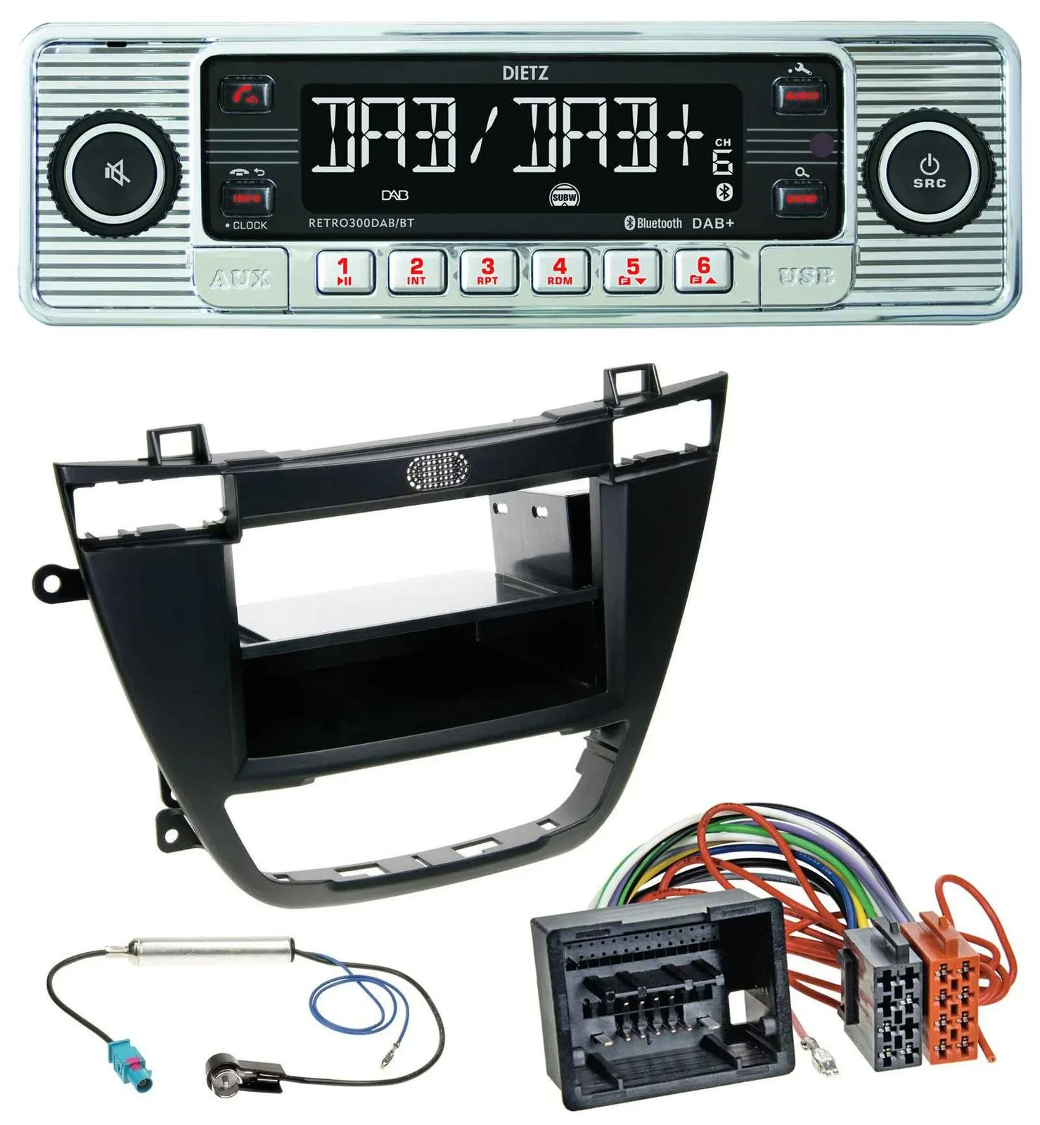 Dietz Bluetooth MP3 DAB USB Autoradio für Opel Insignia 2008-2013 schwarz