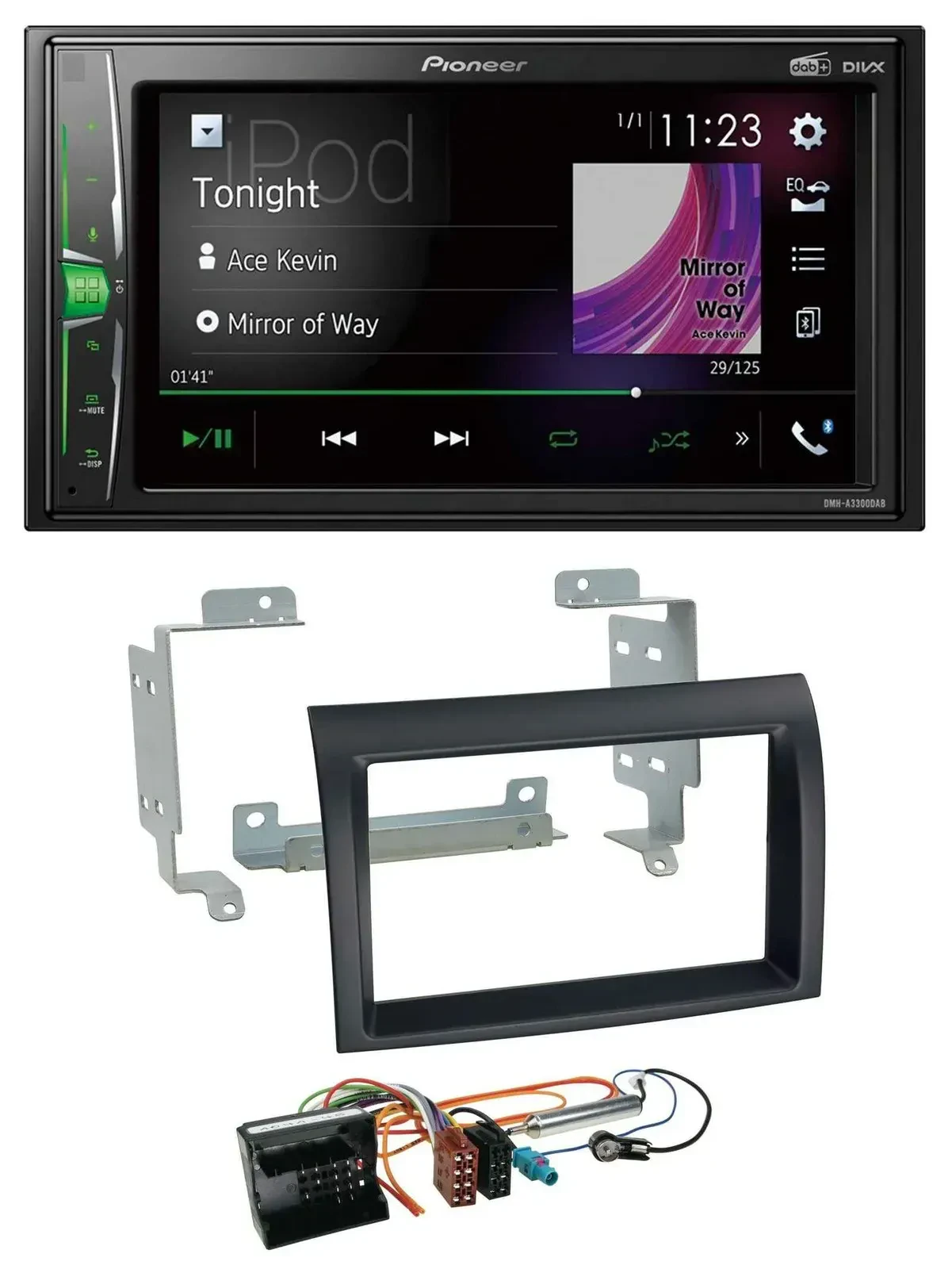 Автомагнитола 2-DIN Pioneer MP3 DAB USB Bluetooth для Citroen Jumper 2006–2011