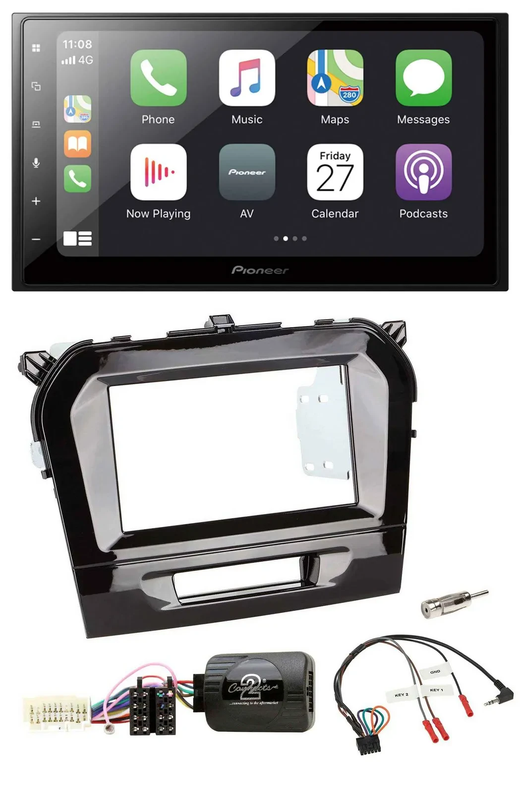 Автомагнитола для Suzuki Vitara Pioneer 2DIN, Bluetooth, DAB, USB