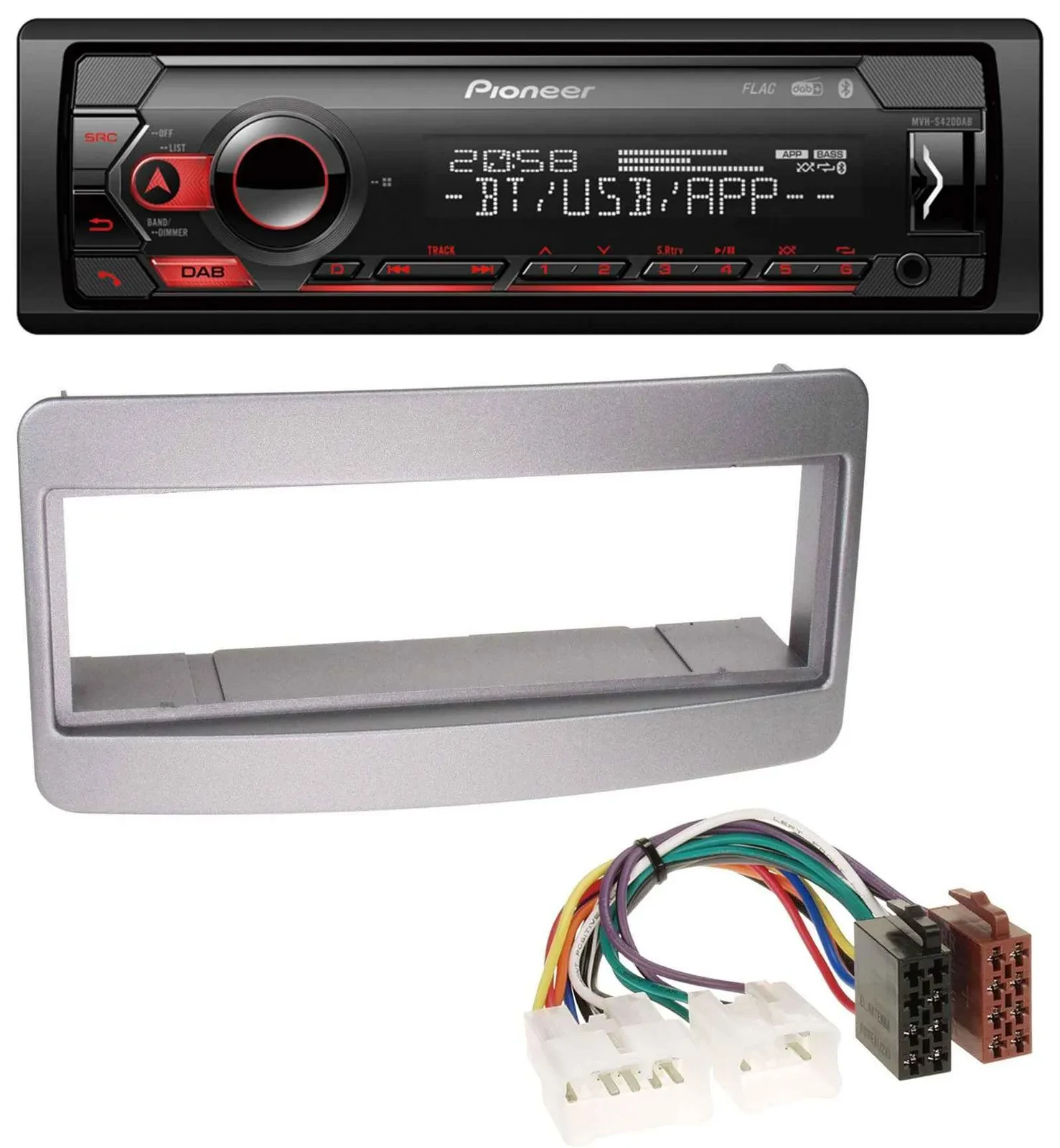 Pioneer MP3 USB DAB Bluetooth Autoradio für Toyota Celica MR2 dunkelsilber