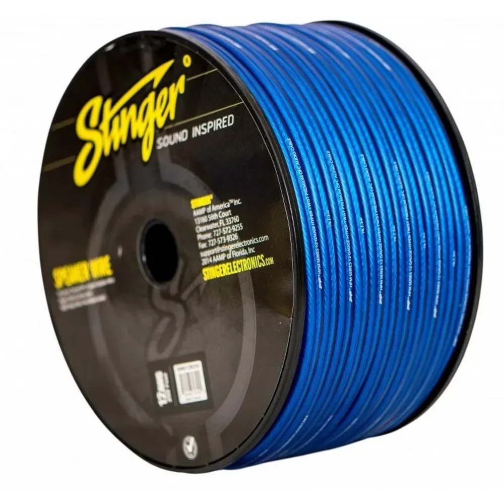Stinger SHW512B250 12 Gauge Pro Series Speaker Wire (Blue)