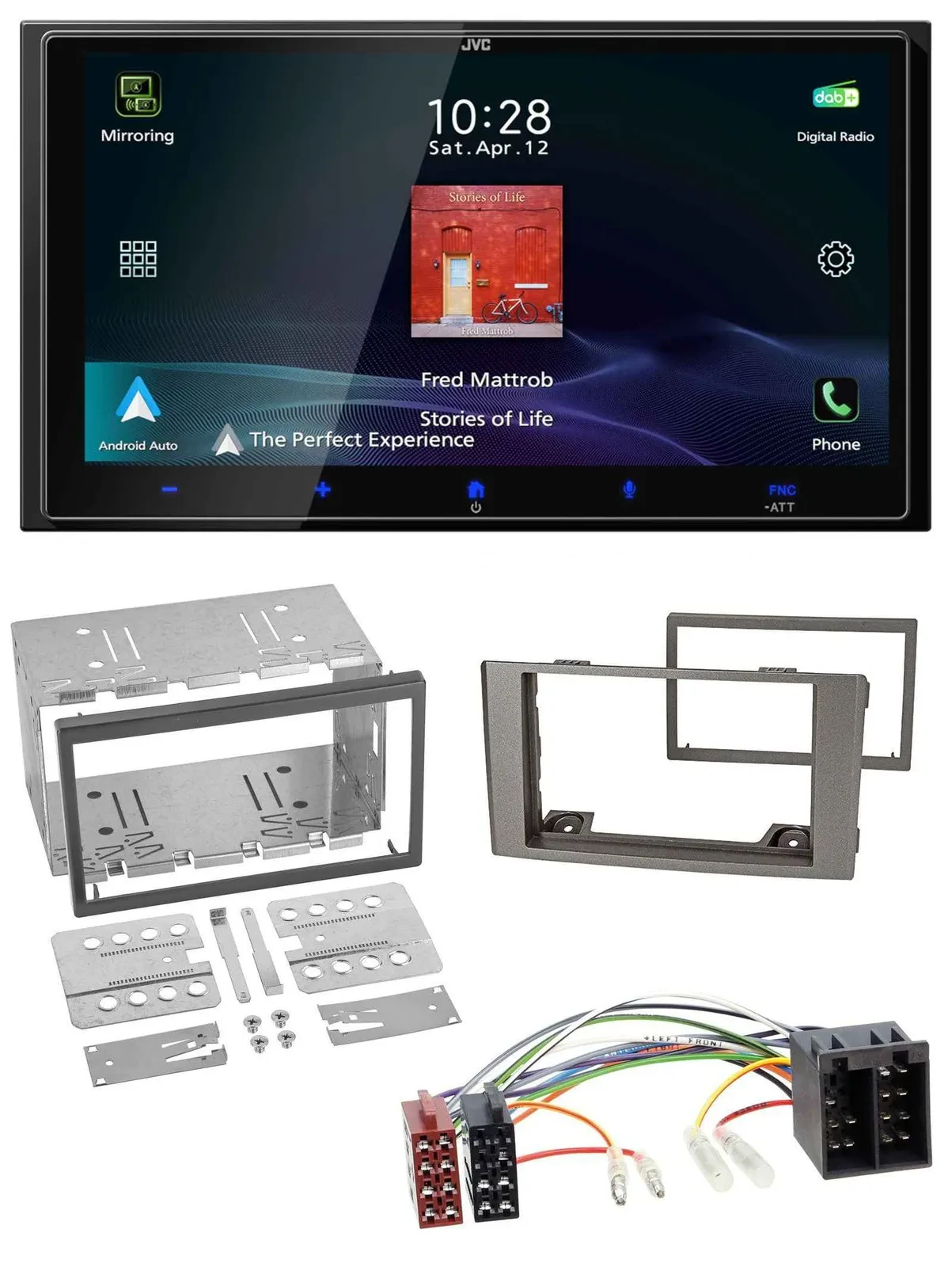 JVC USB Bluetooth 2DIN DAB MP3 Autoradio für Iveco Daily 2006-2014 silber