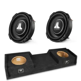 NVX VE‑GM‑SLVECG1‑D10S Dual 10″ Sealed Enclosure w/ 2×10TW3‑D4 Subs