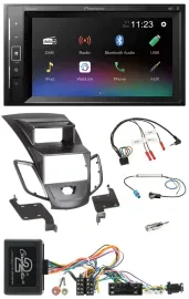 Pioneer DAB Lenkrad 2DIN Bluetooth USB Autoradio für Ford Fiesta 10-13 Display s