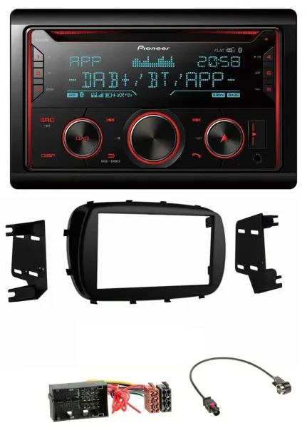 Pioneer 2DIN DAB MP3 Bluetooth USB CD Autoradio für Fiat 500X (ab 2015)