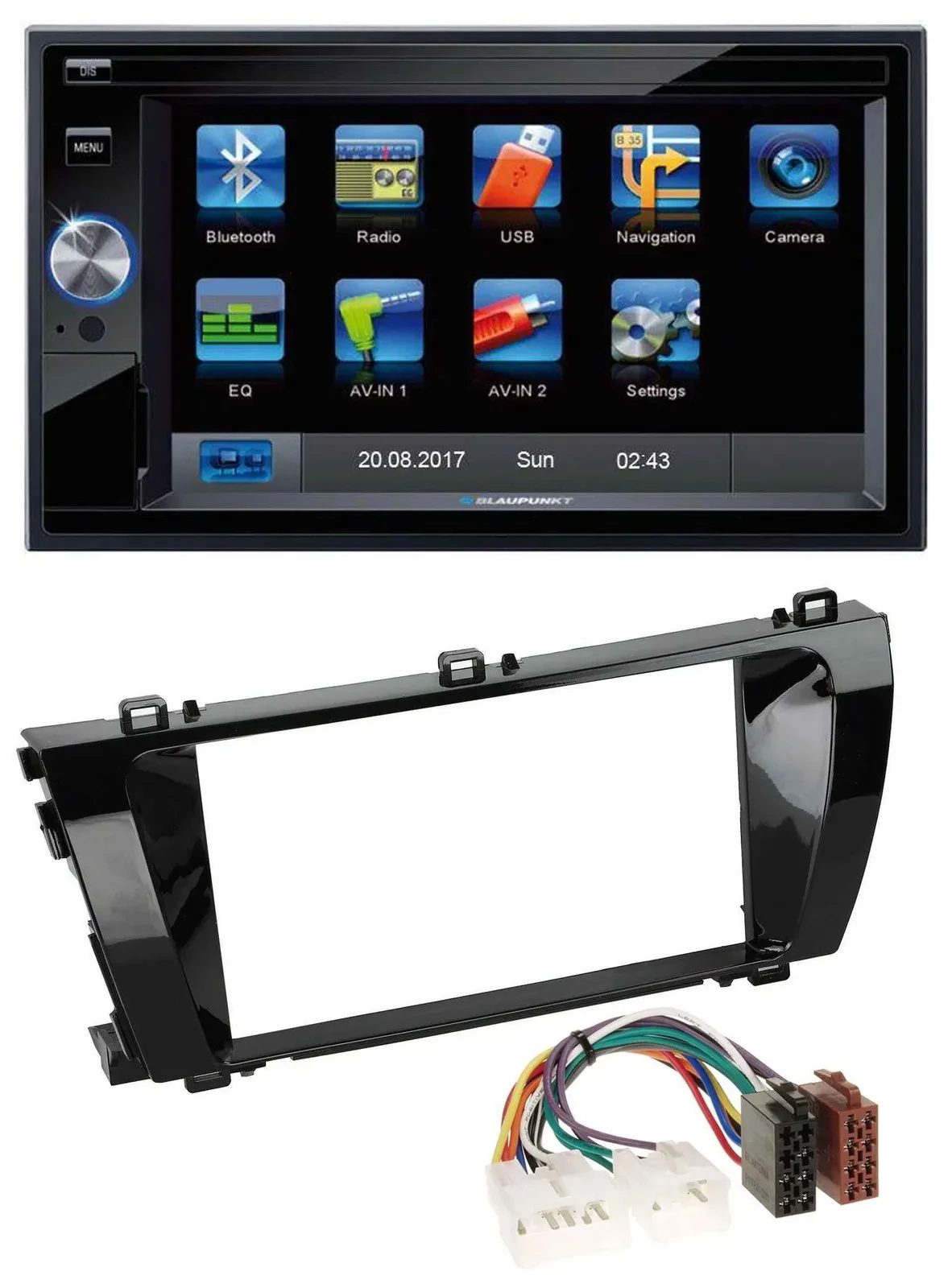 Blaupunkt SD Bluetooth 2DIN MP3 USB AUX Autoradio für Toyota Corolla (ab 2014)